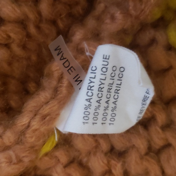 Frnch from Anthro colorful chunky crochet patchwork cardigan - Picture 4 of 9